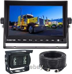1080P AHD 7 Wired Rear View Backup Camera System with Audio, Parking Line