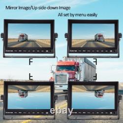 1080P AHD 7 Wired Rear View Backup Camera System with Audio, Parking Line