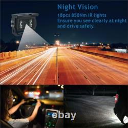 1080P AHD 7 Wired Rear View Backup Camera System with Audio, Parking Line