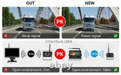 1080P Digital Wireless 7 Rear View Backup Camera Monitor RV Trailer Truck Bus