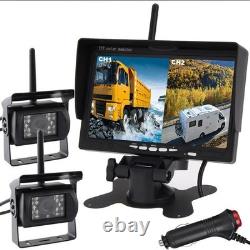 1080P Wireless Dual Rear View Backup Camera with 7 LCD Monitor for Truck Caravan