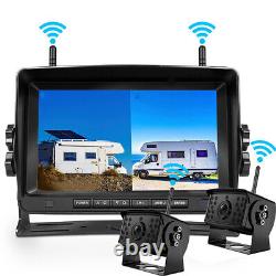 1080P Wireless RV Backup Camera Side Rear View 7 DVR Monitor for Truck Trailer