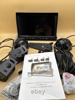 10 1080P Wireless Backup Camera System Rear Side View Cameras DVR Waterproof