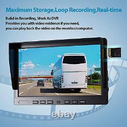10.1 DVR Monitor 4CH Vehicle Rear view Backup Camera for Truck Trailer Caravan