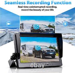 10.1 DVR Monitor BSD AI 1080P Front Rear View Camera Backup For Rv Truck Camper