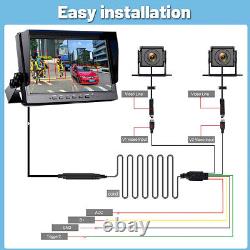 10.1 DVR Monitor BSD AI 1080P Front Rear View Camera Backup For Rv Truck Camper