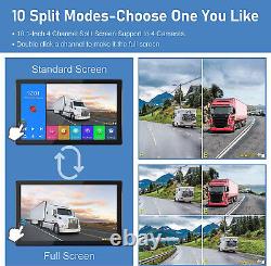 10.1 DVR Quad Monitor Bluetooth 4x Rear View Backup Camera For Motorhome Truck