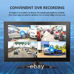 10.1 DVR Quad Monitor Bluetooth 4x Rear View Backup Camera For Motorhome Truck