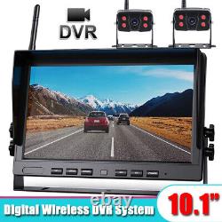 10.1 Digital Wireless Backup Camera DVR Monitor Rear View Record For Truck RV