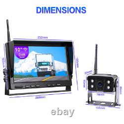 10.1 Digital Wireless Backup Camera DVR Monitor Rear View Record For Truck RV