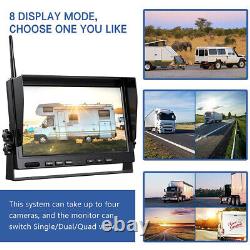 10.1 Digital Wireless DVR Monitor 1080P Backup Rear Side View Camera Truck RV