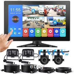 10.1 IPS Touch Screen DVR Monitor 1080P Car Backup Cameras System for Truck Bus
