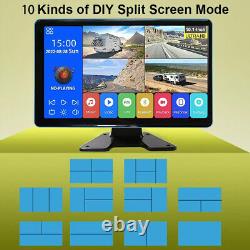 10.1 IPS Touch Screen DVR Record Monitor Backup Camera System for Car Truck Bus