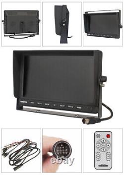 10.1 Quad Monitor Rear view Parking Backup Camera For Truck Trailer Bus Trailer