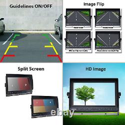 10.1 Quad Monitor Rear view Parking Backup Camera For Truck Trailer Bus Trailer