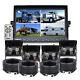 10.1 Quad Monitor Screen CCD Front Rear View Backup Camera Truck Bus Reversing