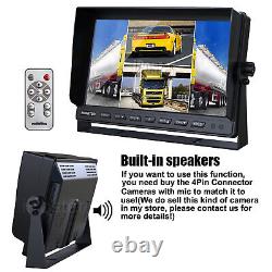 10.1 Quad Split CCTV Monitor 2x Backup Heavy Duty Camera For Truck Caravan RV