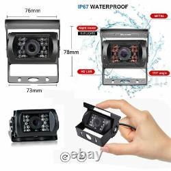 10.1 Quad Split CCTV Monitor 2x Backup Heavy Duty Camera For Truck Caravan RV