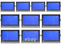 10.1 Quad Split Monitor IR Rear View Backup Camera 12-24V For Caravan Truck RV