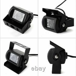 10.1 Quad Split Monitor IR Rear View Backup Camera 12-24V For Caravan Truck RV