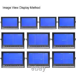 10.1 Quad Split Monitor Screen 4PIN 4X CCD Rear View Backup Camera for Truck RV