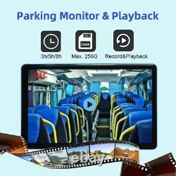 10.1 Quad Split Monitor Screen 4PIN 4X CCD Rear View Backup Camera for Truck RV