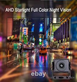 10.1 Quad Split Monitor Screen 4PIN 4X CCD Rear View Backup Camera for Truck RV