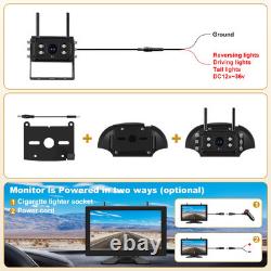 10.1 Wireless Backup Camera System 1080P AHD Rear Side View Cameras with Tou