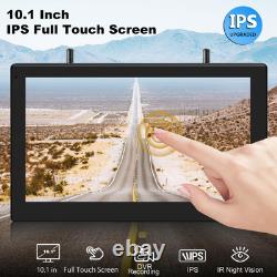 10.1 Wireless Backup Camera System 1080P AHD Rear Side View Cameras with Tou