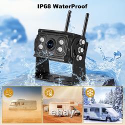 10.1 Wireless Backup Camera System 1080P AHD Rear Side View Cameras with Tou