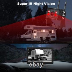 10.1 Wireless Backup Camera System 1080P AHD Rear Side View Cameras with Tou