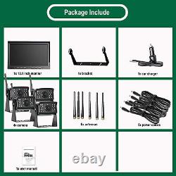 10.1 Wireless Monitor DVR 1080P Backup Camera Truck 360 Side Rear View System