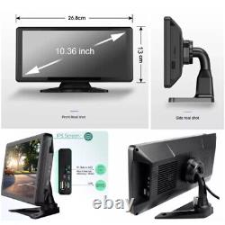 10.36Touchable Quad Monitor 1080P Backup Camera Android Auto Mirror-Link FM DVR