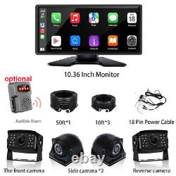 10.36Touchable Quad Monitor 1080P Backup Camera Android Auto Mirror-Link FM DVR