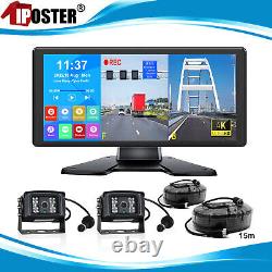 10.36 4k Monitor 1080P Backup Camera For Truck RV Front Rear View No Blind Spot