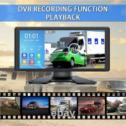 10.36 IPS Quad Monitor DVR 4 Backup Camera Multi Media For Truck Trailer RV Bus