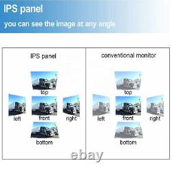 10.36 IPS Quad Monitor DVR Screen 4XAHD Backup Camera For Truck Trailer Bus Van
