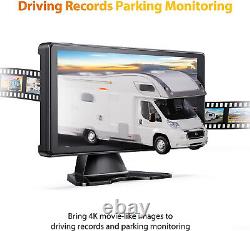 10.36 Quad Monitor DVR Dash Cam Rear View Backup Cameras Truck Semi Trailer RV