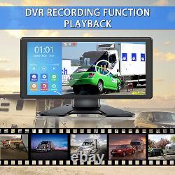 10.36 Quad Monitor DVR Dash Cam Rear View Backup Cameras Truck Semi Trailer RV