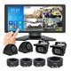 10.36 Quad Split Touchscreen IPS Monitor DVR Reversing Backup Rear View Camera