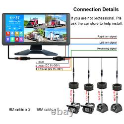 10.36 Quad Split Touchscreen IPS Monitor DVR Reversing Backup Rear View Camera