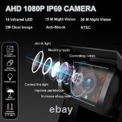 10.36 Touch Screen Monitor DVR 360 1080P Backup Front Rear Side View Cameras Rv