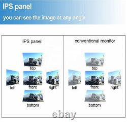10.36'' Touch Screen Monitor DVR Backup Front Rear Side View Camera Car Truck