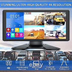 10.36'' Touch Screen Quad DVR Monitor BT Rear View Backup Camera for Truck Bus