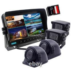 10 Monitor Vehicle CCTV, DVR AHD 1080P Rear View Backup Camera System FOR Truck