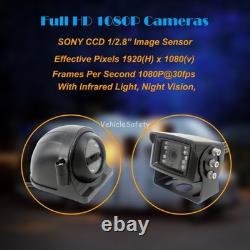 10 Monitor Vehicle CCTV, DVR AHD 1080P Rear View Backup Camera System FOR Truck