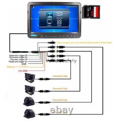 10 Monitor Vehicle CCTV, DVR AHD 1080P Rear View Backup Camera System FOR Truck