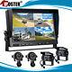 10'' Quad Split Monitor DVR 4PIN AHD Side Rear View Backup Camera Truck Caravan