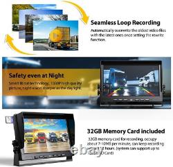 10'' Quad Split Monitor DVR 4PIN AHD Side Rear View Backup Camera Truck Caravan