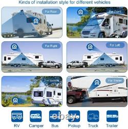 10'' Quad Split Monitor DVR 4PIN AHD Side Rear View Backup Camera Truck Caravan